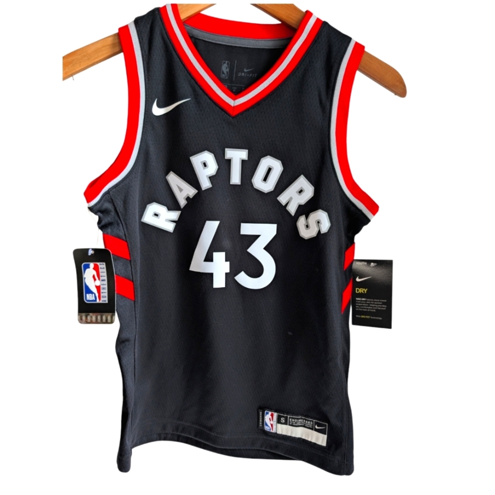Toronto Raptors Youth Jersey Sz Small - Pascal Siakam 43 -  Nike  - Black - New